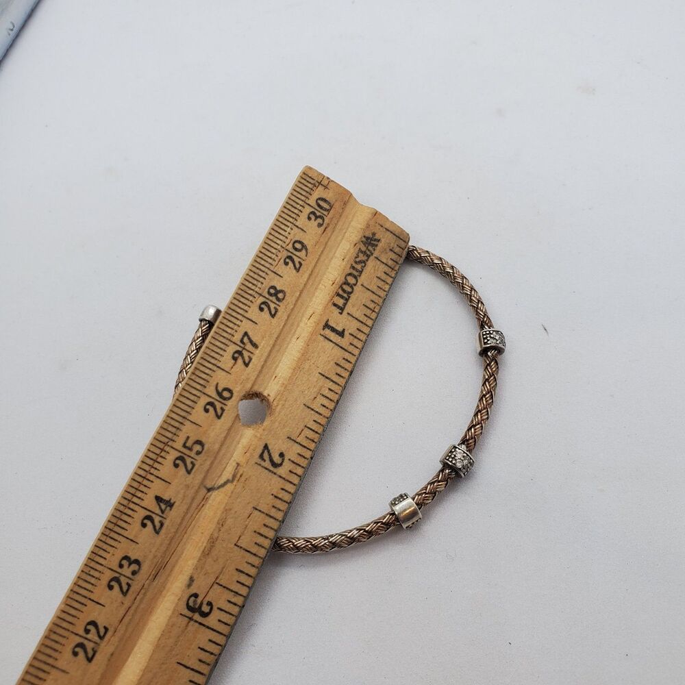 Sterling Silver Braided Bracelet 925 JCM - Picture 3 of 4